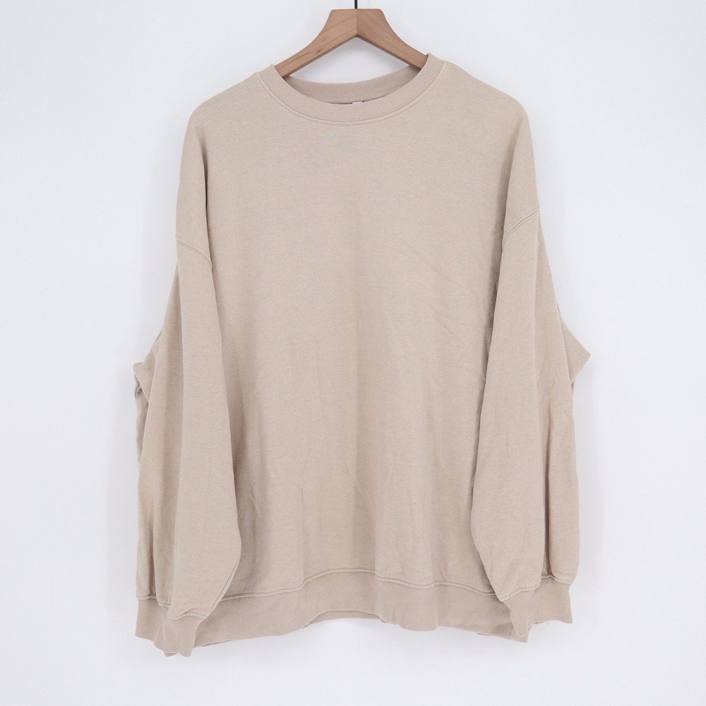 H&M Divided Oversized Crewneck Sweatshirt Tan Beige XL